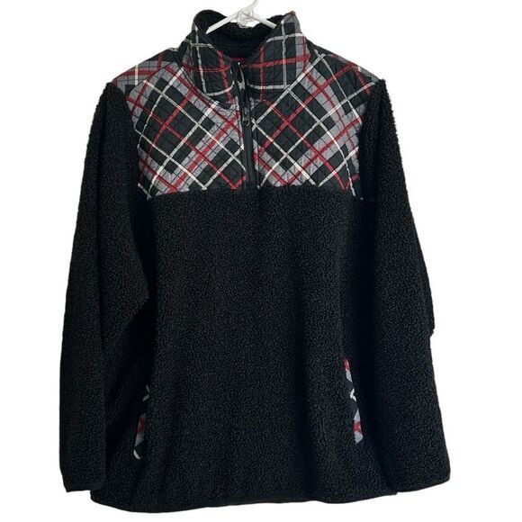 Vera Bradley Teddy Fleece Pullover Fireplace Plaid size 2XL - Picture 2 of 13